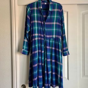 NWOT plaid shirt dress